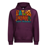 Mauve Wine eat drink give thanks Urban Hoodie - CowhideDigitalArt
