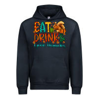 Navy eat drink give thanks Urban Hoodie - CowhideDigitalArt
