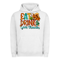 Pigment Lunar Rock eat drink give thanks Urban Hoodie - CowhideDigitalArt