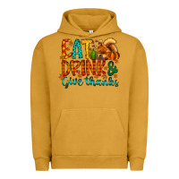 Pigment Peanut Butter eat drink give thanks Urban Hoodie - CowhideDigitalArt