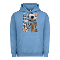 Pigment Pebble Blue western love soccer Urban Hoodie - HRA Design Shop
