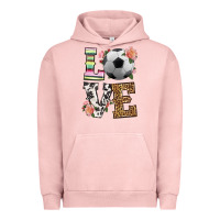 Pigment Salmon western love soccer Urban Hoodie - HRA Design Shop