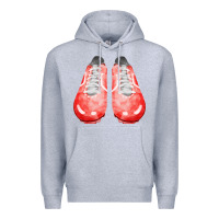Heather Grey red cleats fa element 2 Premium Hoodie - FaDigitalArtStudio
