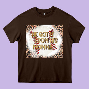 He Got It From His Momma Heavy Core Tee Designed By Cowhidedigitalart