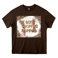 Chocolate Brown He Got it From his Momma Heavy Core Tee - CowhideDigitalArt