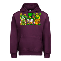 Mauve Wine St. Patrick's Day gnomies Urban Hoodie - Neo Western