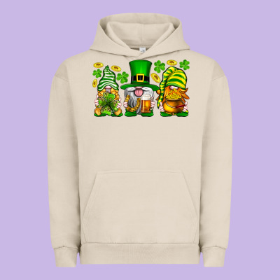 St. Patrick's Day Gnomies Urban Hoodie Designed By Neo Western