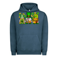 Pigment Midnight Navy St. Patrick's Day gnomies Urban Hoodie - Neo Western