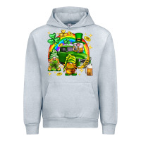 Heather Grey St. Patrick's Day gnomies truck Urban Hoodie - Neo Western