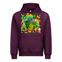 Mauve Wine St. Patrick's Day gnomies truck Urban Hoodie - Neo Western