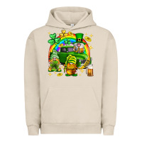 Pigment French Oak St. Patrick's Day gnomies truck Urban Hoodie - Neo Western