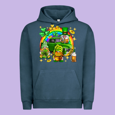 St. Patrick's Day Gnomies Truck Urban Hoodie Designed By Neo Western
