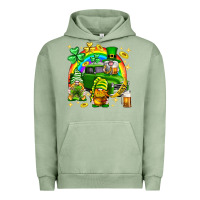 Pigment Oil Green St. Patrick's Day gnomies truck Urban Hoodie - Neo Western