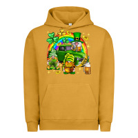 Pigment Peanut Butter St. Patrick's Day gnomies truck Urban Hoodie - Neo Western