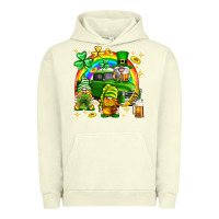 Pigment Pistachio St. Patrick's Day gnomies truck Urban Hoodie - Neo Western