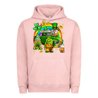 Pigment Salmon St. Patrick's Day gnomies truck Urban Hoodie - Neo Western