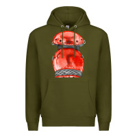 Army Green red leg guard fa element Premium Hoodie - FaDigitalArtStudio