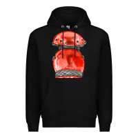 Black red leg guard fa element Premium Hoodie - FaDigitalArtStudio