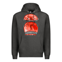 Charcoal Heather red leg guard fa element Premium Hoodie - FaDigitalArtStudio