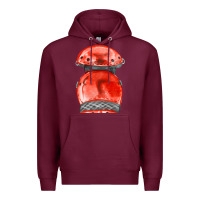 Burgundy red leg guard fa element Premium Hoodie - FaDigitalArtStudio
