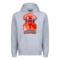 Heather Grey red leg guard fa element Premium Hoodie - FaDigitalArtStudio