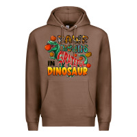 Chestnut rawr means grateful in dinosaur Premium Hoodie - CowhideDigitalArt