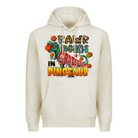 Oatmeal Heather rawr means grateful in dinosaur Premium Hoodie - CowhideDigitalArt