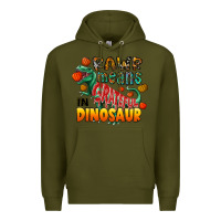 Army Green rawr means grateful in dinosaur Premium Hoodie - CowhideDigitalArt