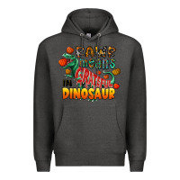 Charcoal Heather rawr means grateful in dinosaur Premium Hoodie - CowhideDigitalArt