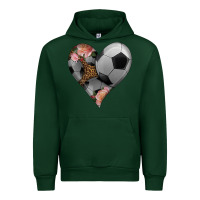 Forest Green western soccer heart Urban Hoodie - HRA Design Shop