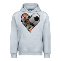 Heather Grey western soccer heart Urban Hoodie - HRA Design Shop