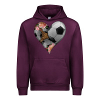 Mauve Wine western soccer heart Urban Hoodie - HRA Design Shop