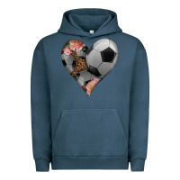 Pigment Midnight Navy western soccer heart Urban Hoodie - HRA Design Shop