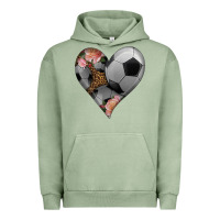 Pigment Oil Green western soccer heart Urban Hoodie - HRA Design Shop