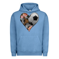 Pigment Pebble Blue western soccer heart Urban Hoodie - HRA Design Shop