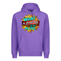 Purple what a great day to be alive Premium Hoodie - HRA Design Shop