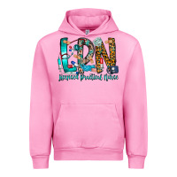 Fuchsia Pink lpn Urban Hoodie - CowhideDigitalArt