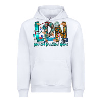 White lpn Urban Hoodie - CowhideDigitalArt