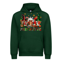Forest Green merry christmas buffalo gnomies Urban Hoodie - FaDigitalArtStudio