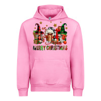 Fuchsia Pink merry christmas buffalo gnomies Urban Hoodie - FaDigitalArtStudio