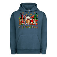 Pigment Midnight Navy merry christmas buffalo gnomies Urban Hoodie - FaDigitalArtStudio