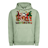 Pigment Oil Green merry christmas buffalo gnomies Urban Hoodie - FaDigitalArtStudio