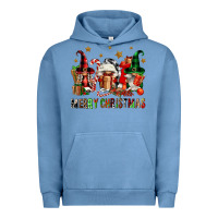 Pigment Pebble Blue merry christmas buffalo gnomies Urban Hoodie - FaDigitalArtStudio