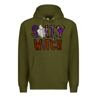 Army Green Salty Witch Premium Hoodie - CowhideDigitalArt