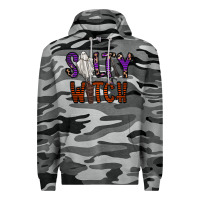 Slate Camo Salty Witch Premium Hoodie - CowhideDigitalArt