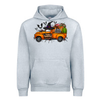 Heather Grey happy halloween truck Urban Hoodie - CowhideDigitalArt