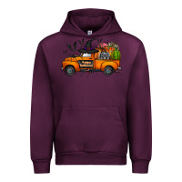 Mauve Wine happy halloween truck Urban Hoodie - CowhideDigitalArt