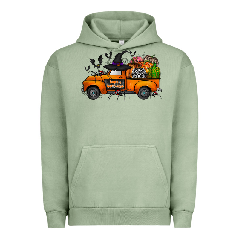 Happy Halloween Truck Urban Hoodie by CowhideDigitalArt | Teevron