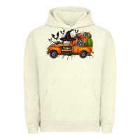 Pigment Pistachio happy halloween truck Urban Hoodie - CowhideDigitalArt