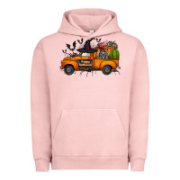 Pigment Salmon happy halloween truck Urban Hoodie - CowhideDigitalArt